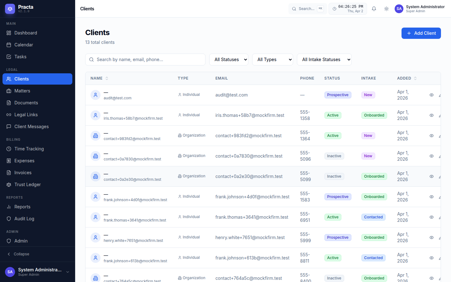 Practa Clients