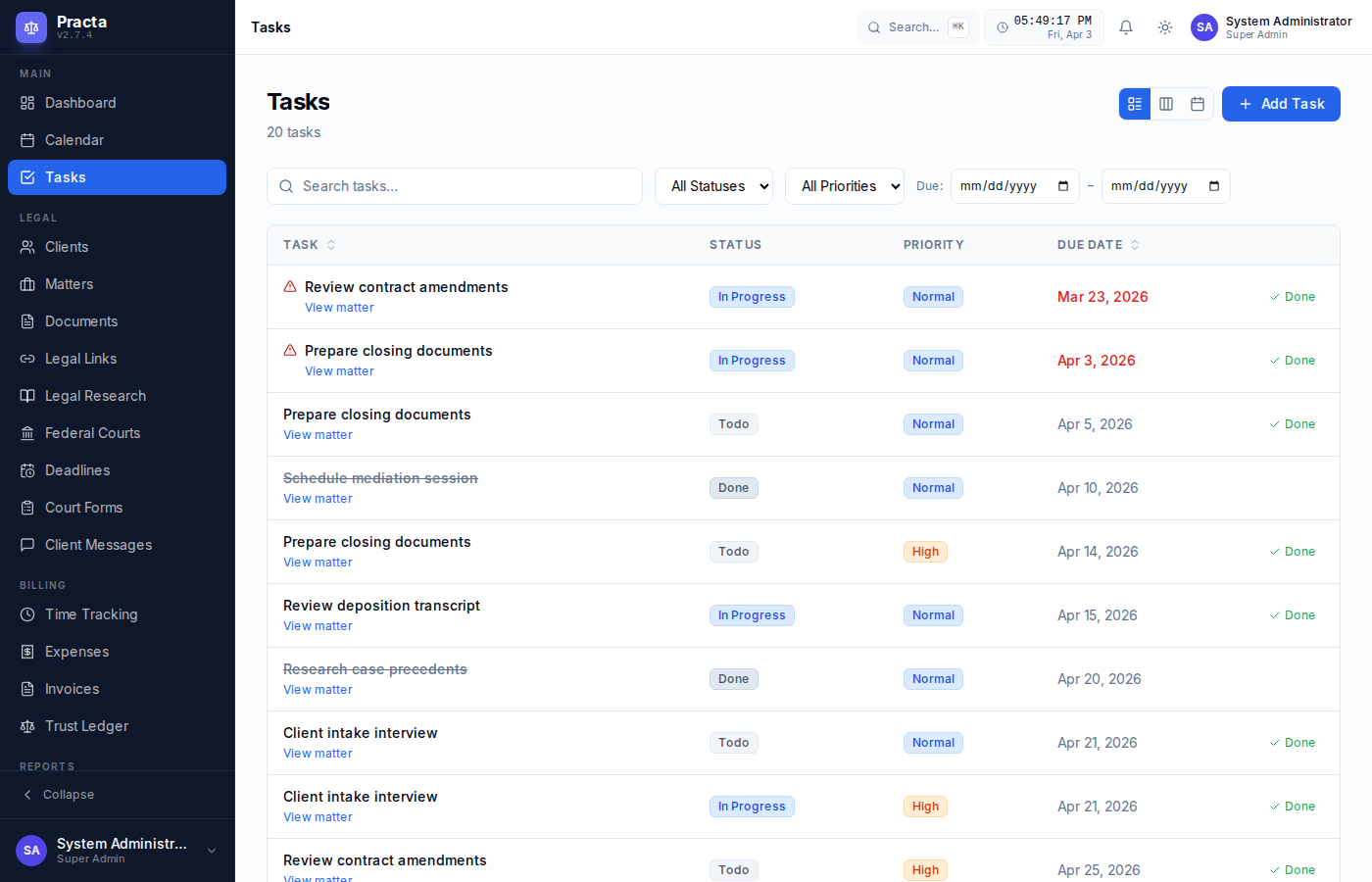 Practa Tasks